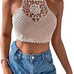 Women's Tie Backless Sleeveless Cover Up Top