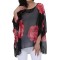 Women's Chiffon  Top Cover up Batwing Blouse