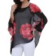 Women's Chiffon  Top Cover up Batwing Blouse