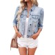 Womens Jean Jacket Cropped Denim Jackets