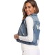 Women's Denim Distressed Classic Vest Cotton