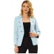 Women's Lapel Long Sleeve Work Denim Blazer