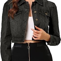 Women's Cropped Jean Jacket