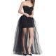 Tulle Overskirt Train Mesh 4 Layers Overlay  Detachable Wedding Train Skirt