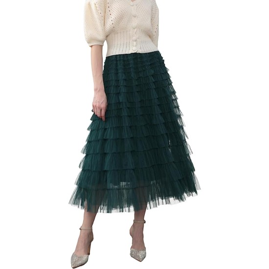 Women’s 18 Layered Ruffles Tulle Skirt