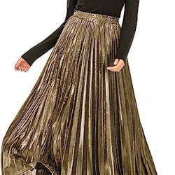 Women's Premium Metallic Shiny Skirt