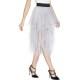 Women's Sheer Tutu Skirt Tulle Mesh Layered Midi Skirt