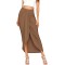 Women's Casual Slit Wrap Asymmetrical Elastic High Waist Skirt