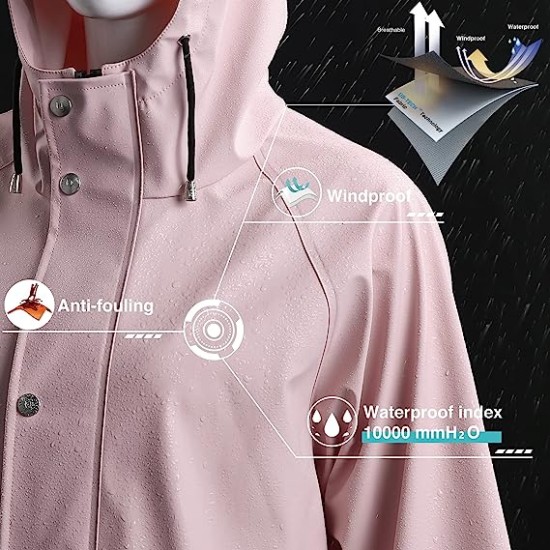 Waterproof Jacket Outdoor Ladies Lightweight Trench Coat