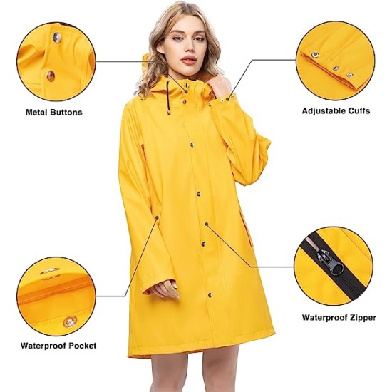 Waterproof Jacket Outdoor Ladies Lightweight Trench Coat